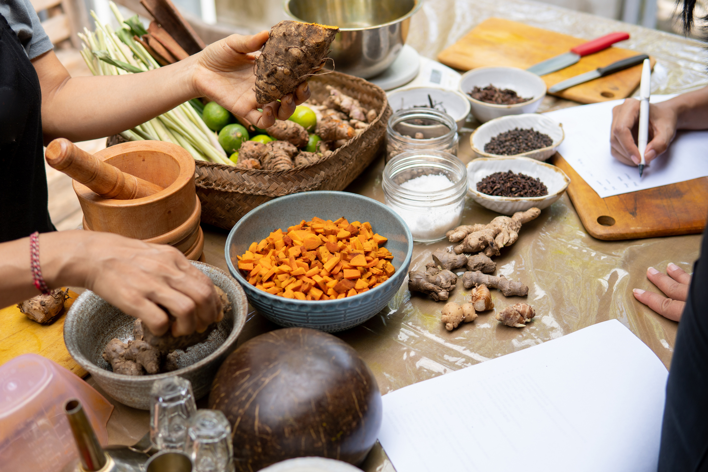 Turmeric and other Spice Ingredients for Jamu Herbal Drink